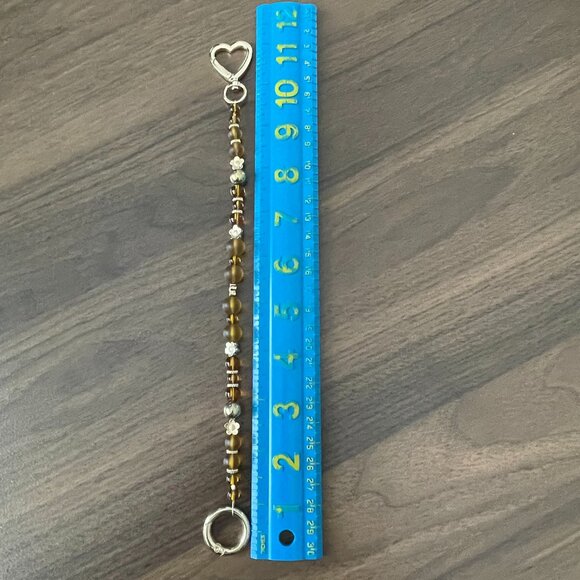 Beaded Topaz Keychain Key Finder Zipper Pull Bag Jewelry Charm - Picture 6 of 6